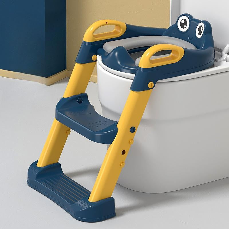 Reductor si Scaunel Inaltator WC, Flippy, pentru Copii 1 - 7 Ani, 2 Trepte Reglabile, Pliabil, Colac Moale, cu Spatar