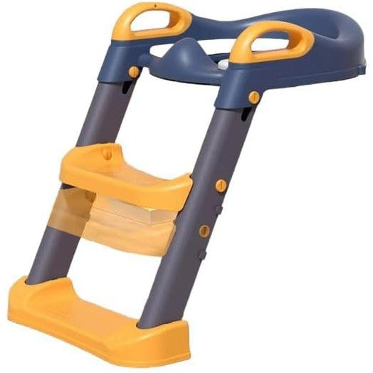 Reductor si Scaunel Inaltator WC, Flippy, pentru Copii 1 - 7 Ani, 2 Trepte Reglabile, Pliabil, Colac Moale, cu Spatar