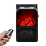 Mini Aeroterma Puternica Portabila Flippy, Putere 1000W, Mini radiator electric cu Display LCD, efect de semineu si