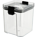 Set 4 Recipiente Depozitare Alimente, Flippy, pentru Organizare Bucatarie, cu Inchidere Ermetica, Transparent, Plastic