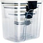 Set 4 Recipiente Depozitare Alimente, Flippy, pentru Organizare Bucatarie, cu Inchidere Ermetica, Transparent, Plastic