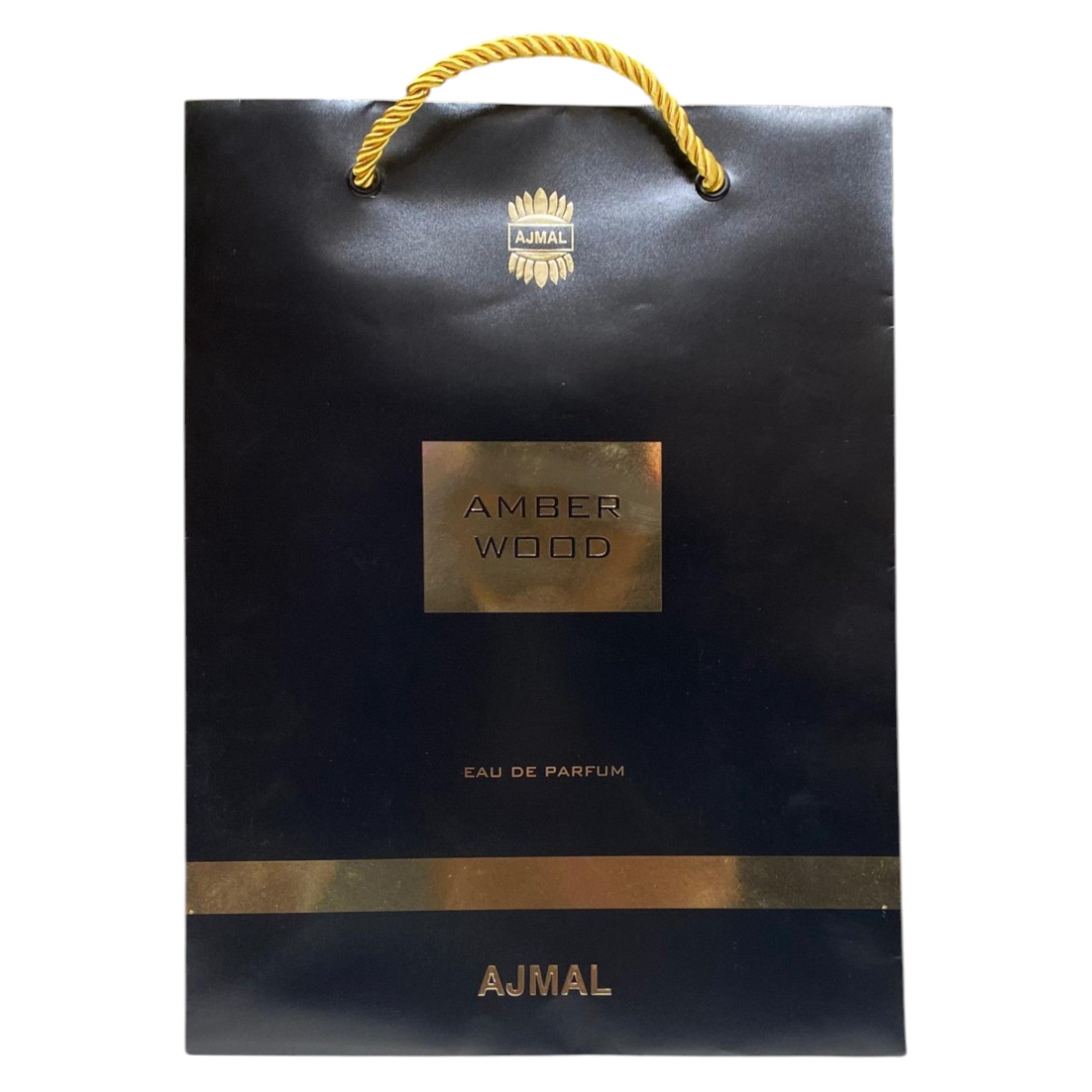 Ajmal, Amber Wood, Cumpărături, Sac de cumpărături din carton, Hârtie, Negru - Olmarkt