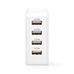 Alimentator incarcator 220V - USB 24W 2x2.4A 2x1A alb NEDIS