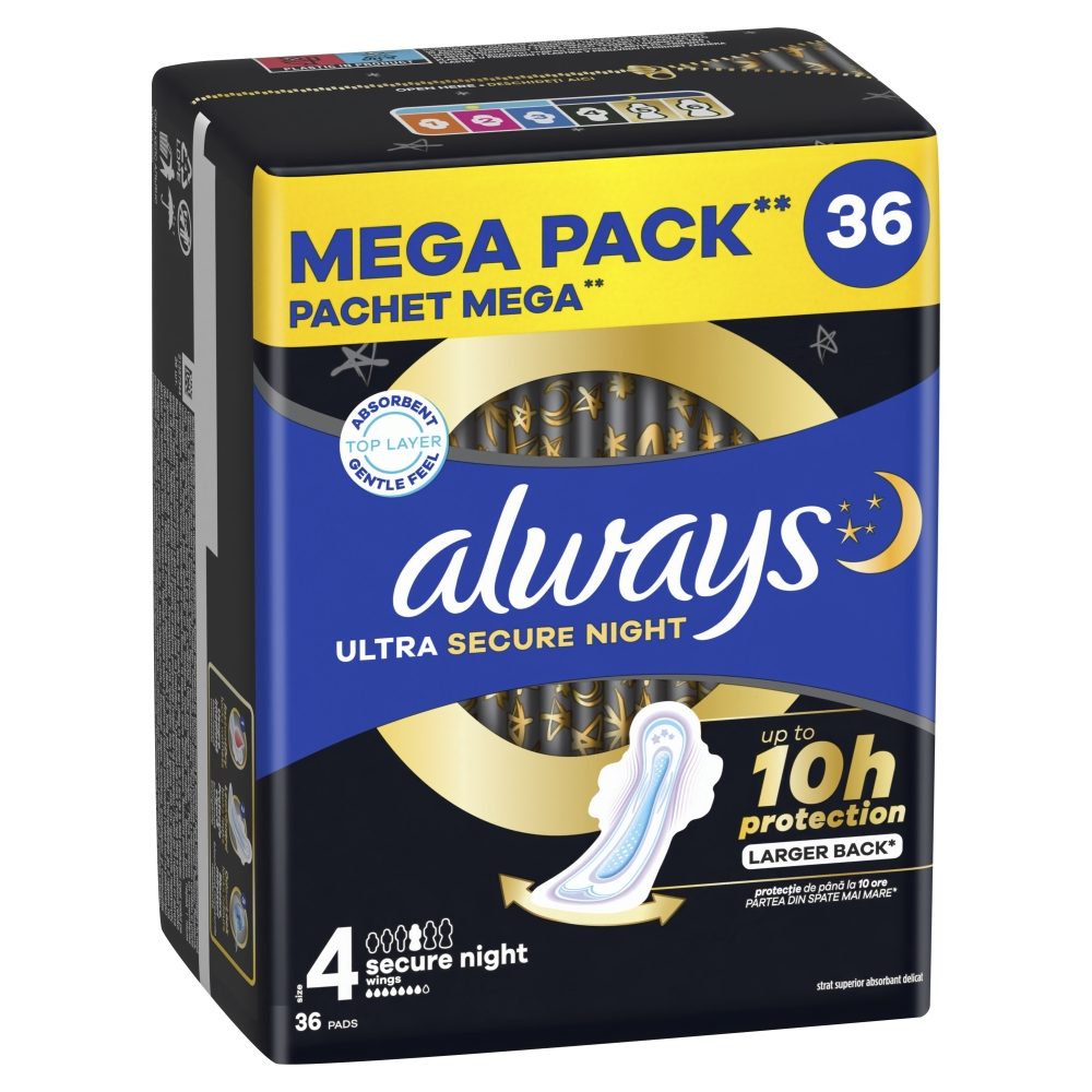 Absorbante, Always, Ultra Secure Night, Set 36 Bucati