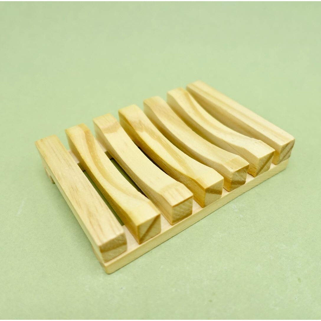 Savoniera, Flippy, din Lemn de Bambus, Scurgere Apa, 11.5 x 8 cm, Natur