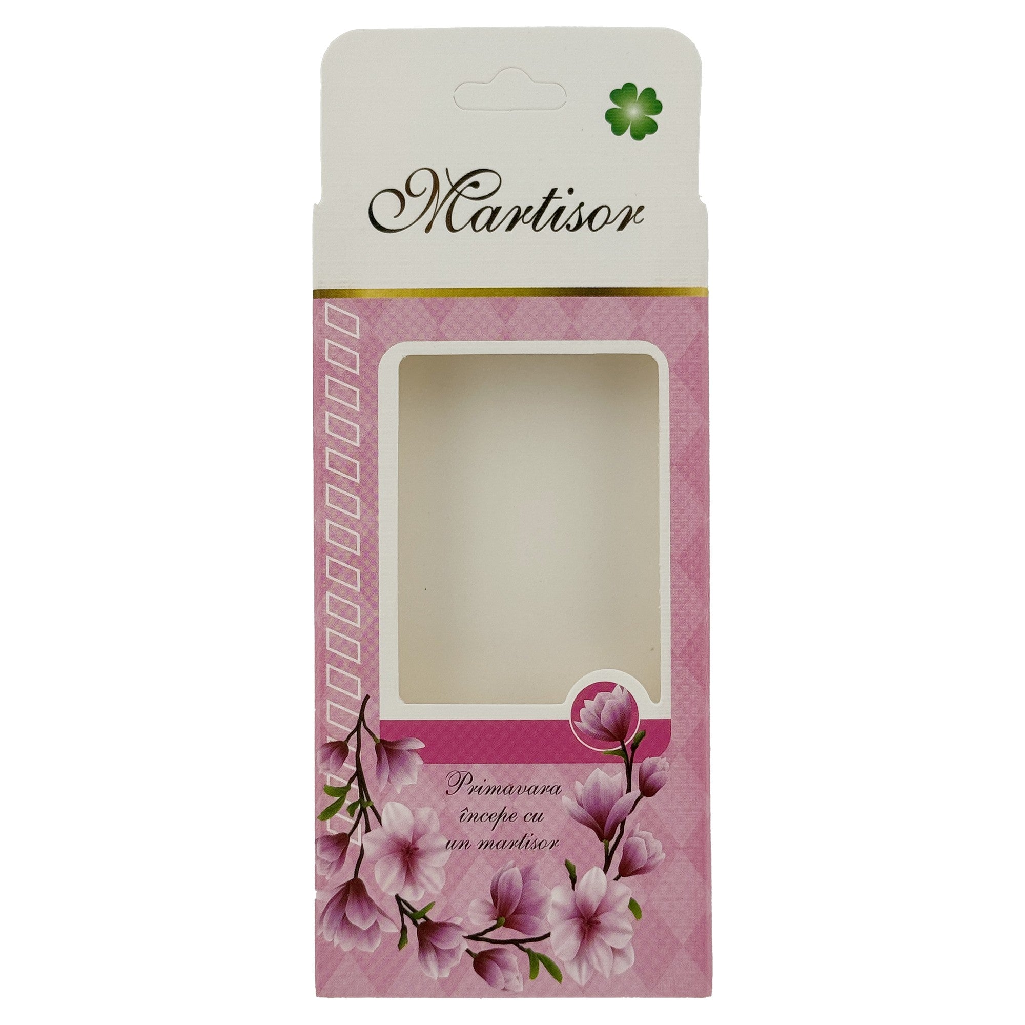 Ambalaje de Carton pentru Martisoare, Flippy, Set 200 Bucati, Cutii Brosa, Model Floral, Roz deschis