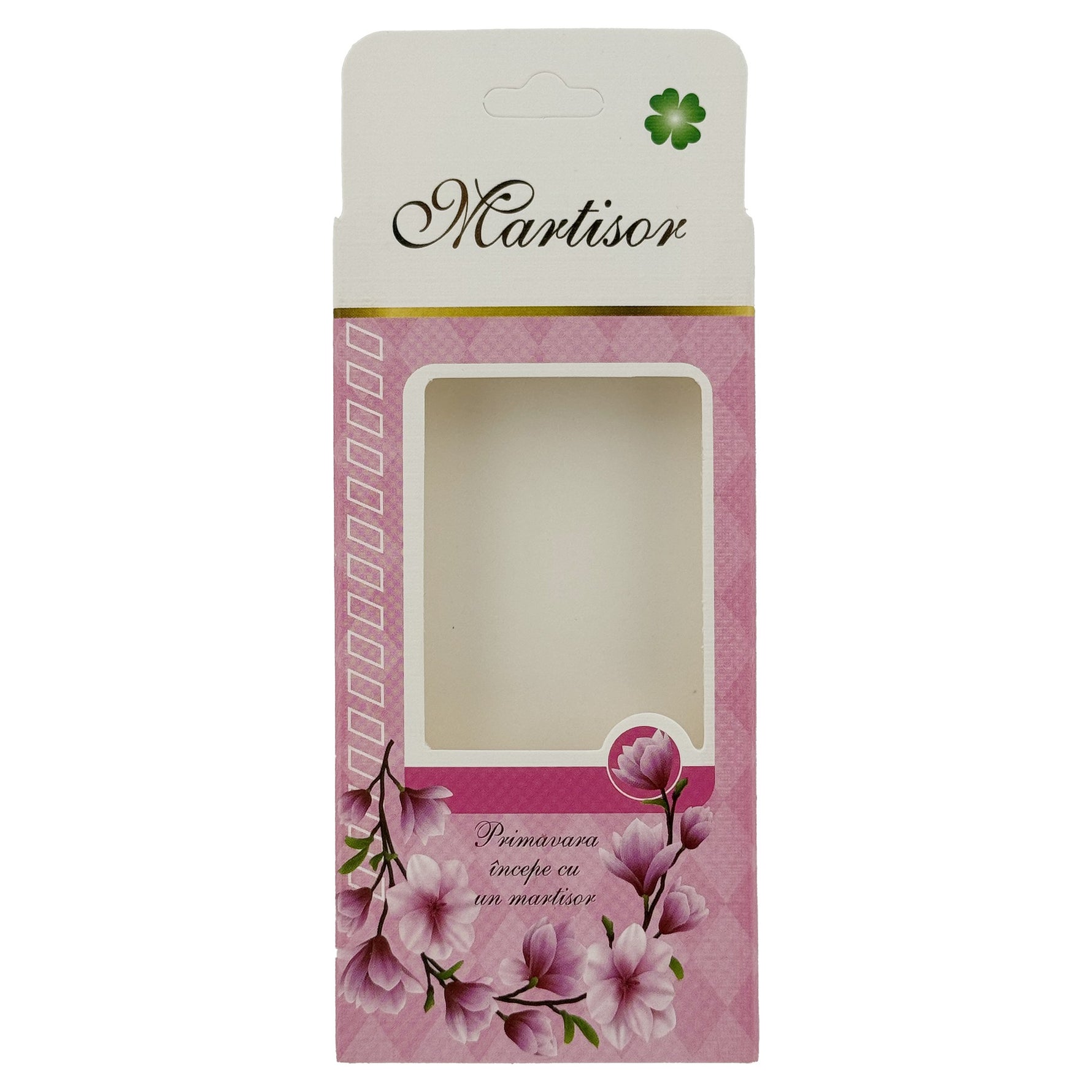 Ambalaje de Carton pentru Martisoare, Flippy, Set 200 Bucati, Cutii Brosa, Model Floral, Roz deschis