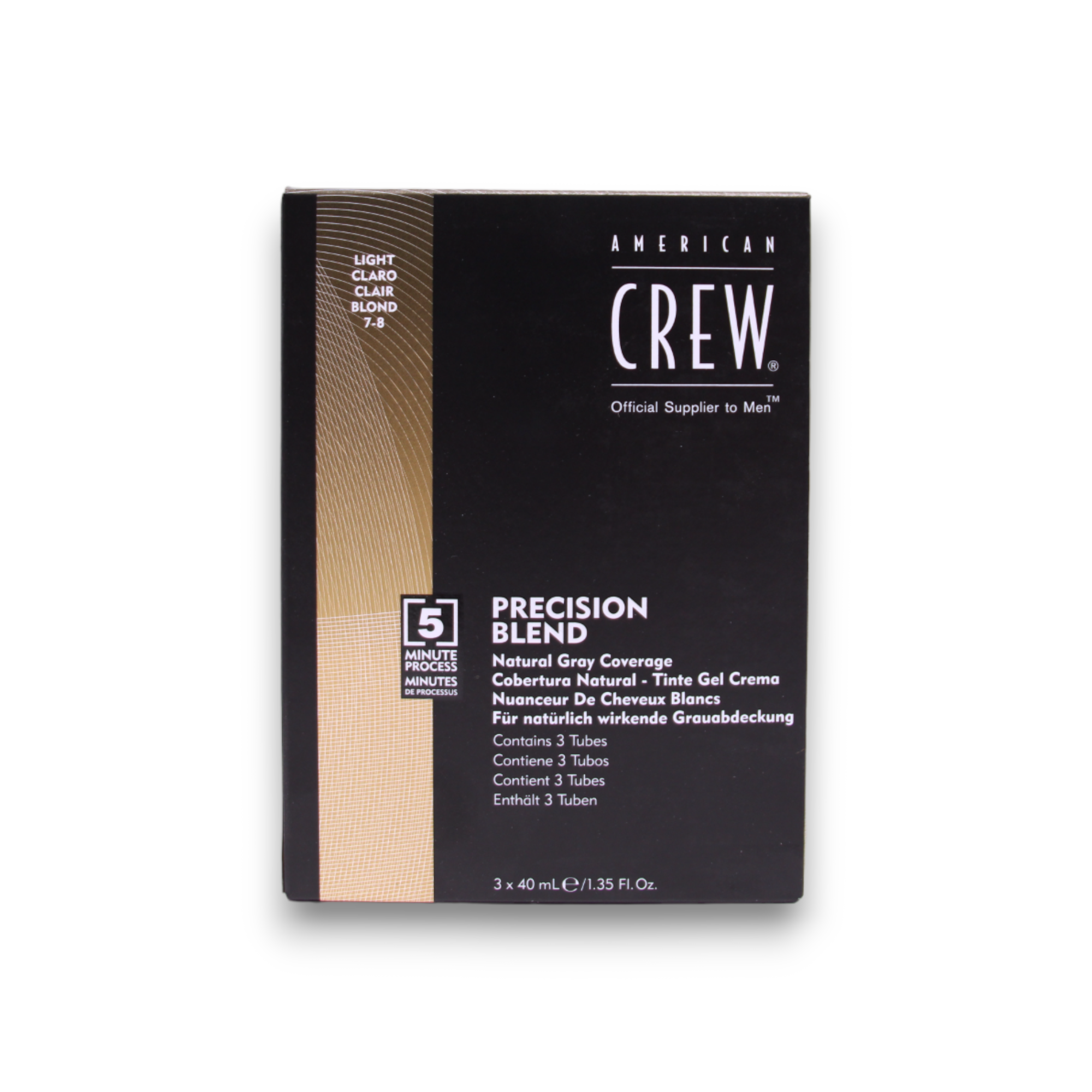 American Crew, Precision Blend, Vopsea de păr semi-permanentă, 7-8 Light, 3x, 40 ml - Olmarkt