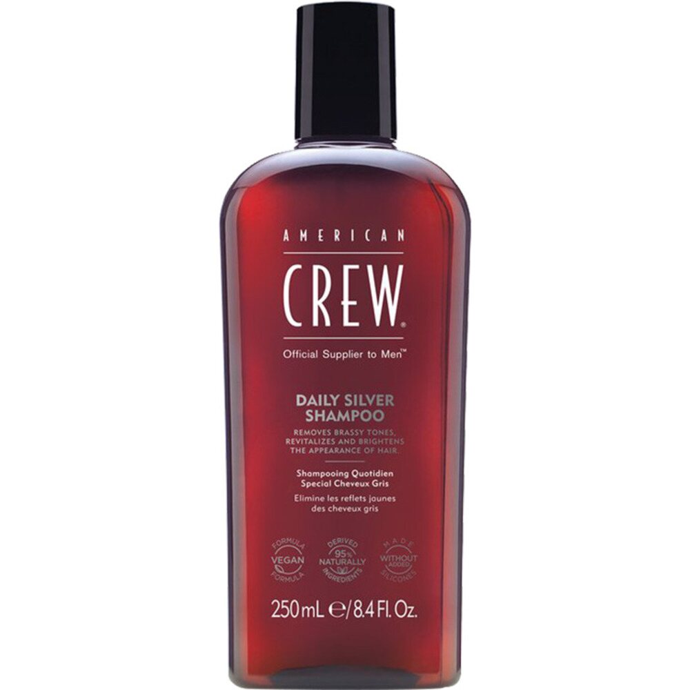American Crew, Daily Silver, Fără parabeni, Șampon pentru păr, Pentru protecția culorii, 250 ml - Olmarkt