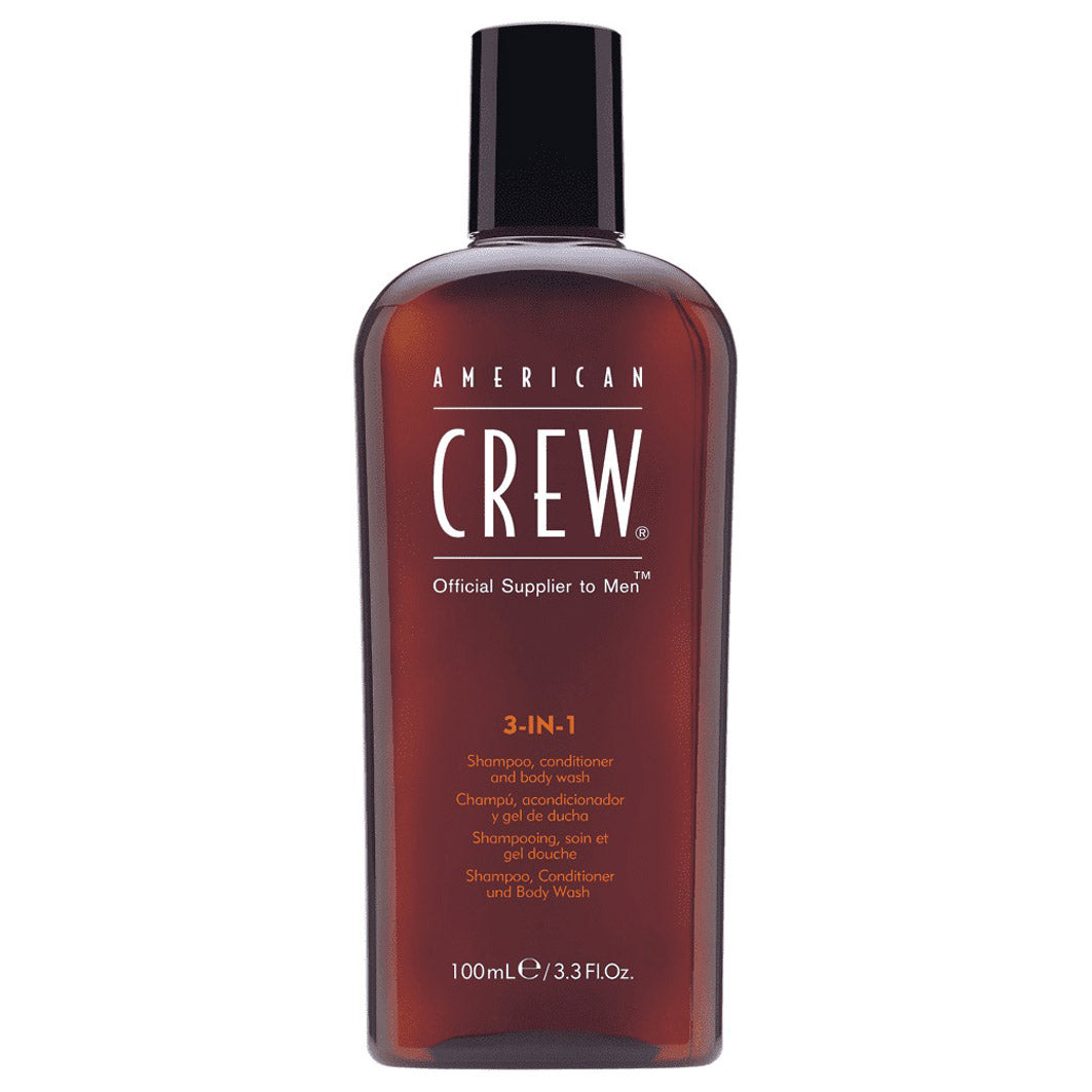 American Crew, Classic, Vegan, Șampon pentru păr, balsam & gel de duș 3-în-1, Pentru hidratare, 100 ml - Olmarkt