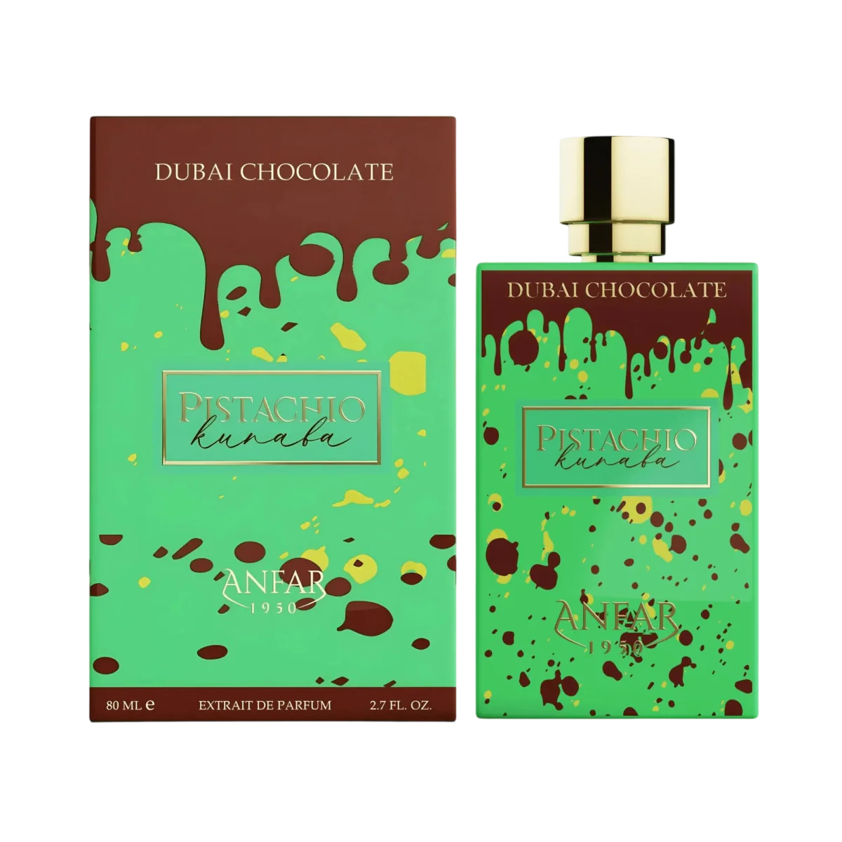 Anfar, Dubai Chocolate - Pistachio Kunafa, Extract de parfum, Unisex, 80 ml