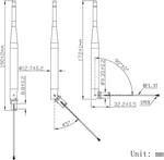 Antena WiFi 5dBi lineare 50? 2400÷2483.5MHz tata RP-SMA SR PASSIVES WIFI-ANT410