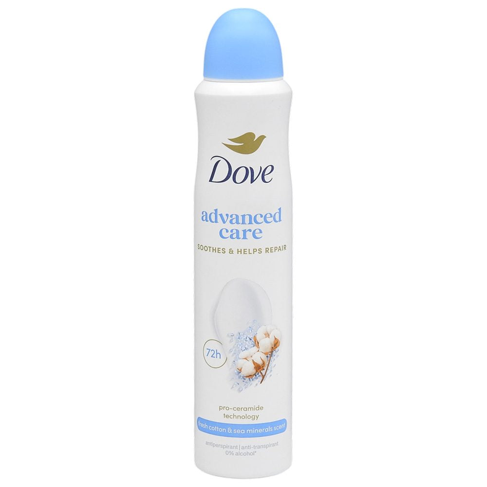 Antiperspirant Deodorant, Dove, 200 ml Advanced Care Fresh Cotton si Sea Minerals Scent