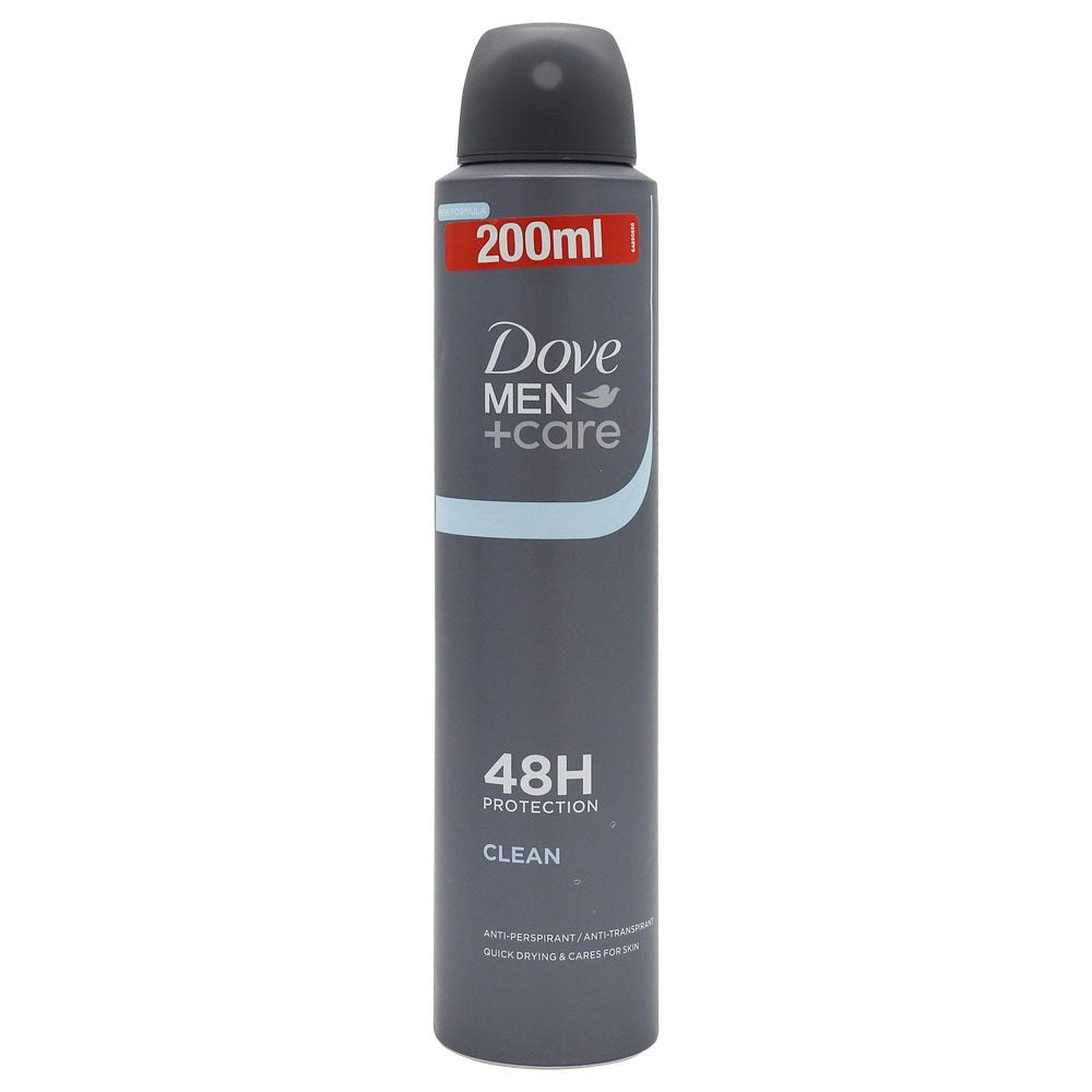 Antiperspirant Deodorant, Dove, 200 ml Men Care, Clean