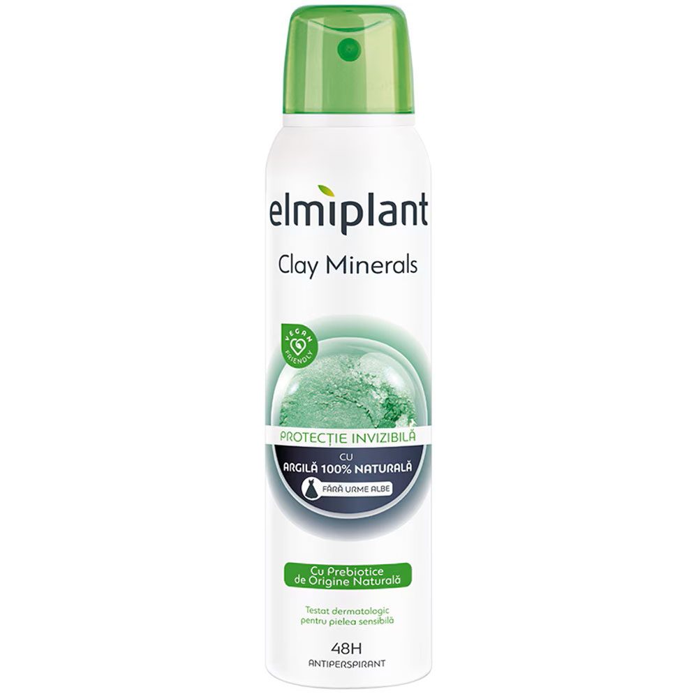 Deodorant Antiperspirant Spray, Elmiplant, Clay Minerals, 150 ml
