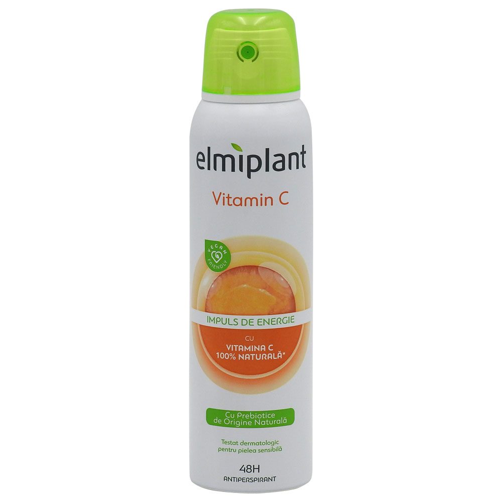 Deodorant Antiperspirant Spray, Elmiplant, Vitamin C, 150 ml