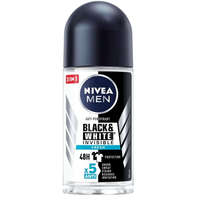 Antiperspirant Roll-On, Nivea, 50 ml Men Invisible Bw Fresh