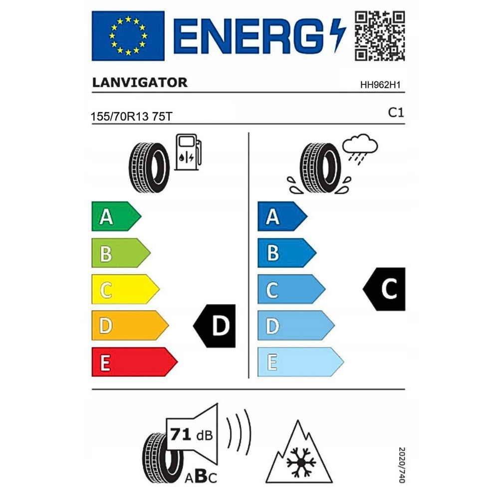 Anvelopa All Season LANVIGATOR CATCHFORS A/S 155/70/R13 75T, Aderenta Sporita pe Zapada si Umed, Confort si Durabilitate