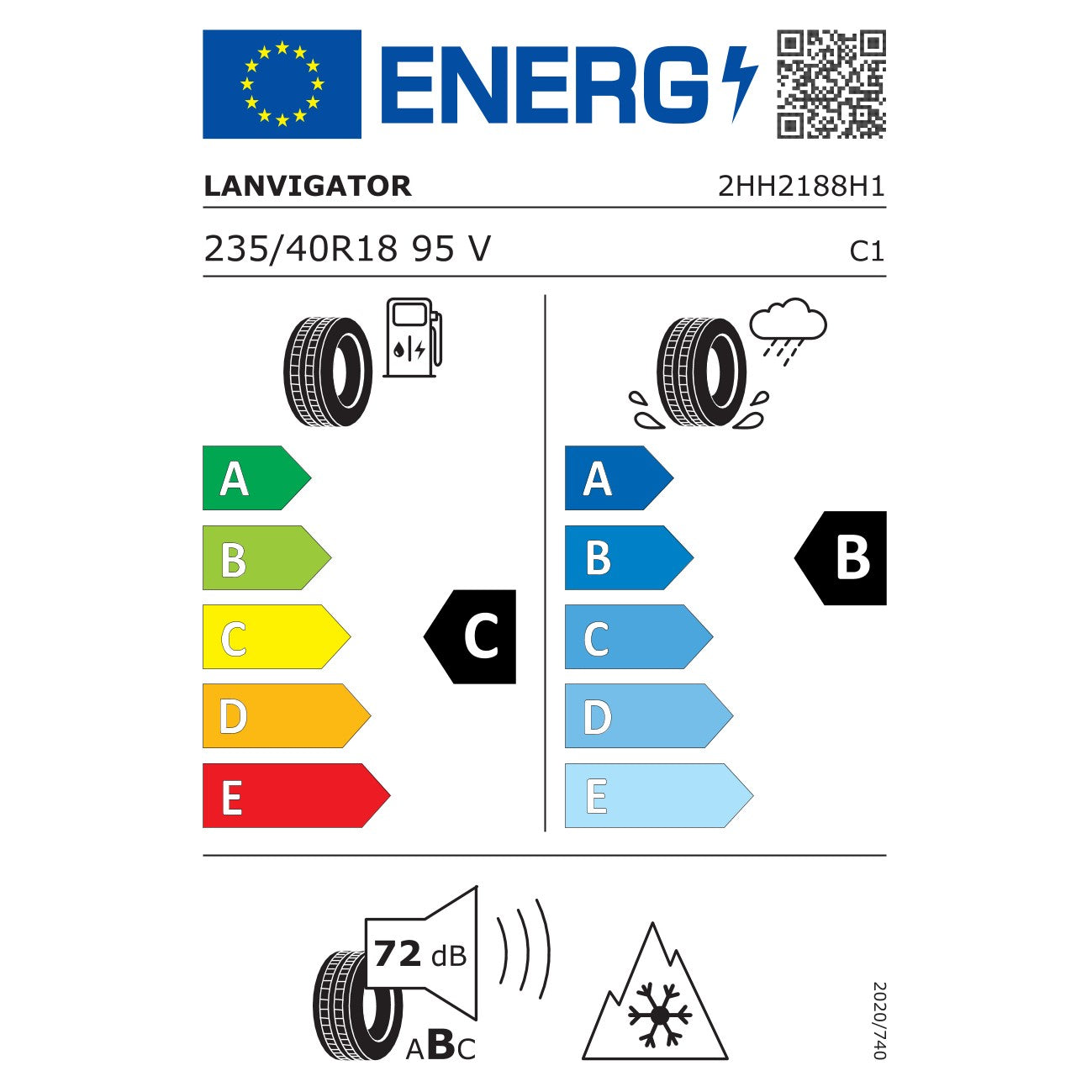 Anvelopa Iarna UHP LANVIGATOR 235/40R18 95V XL, Aderenta Sporita pe Zapada si Umed, Confort si Durabilitate