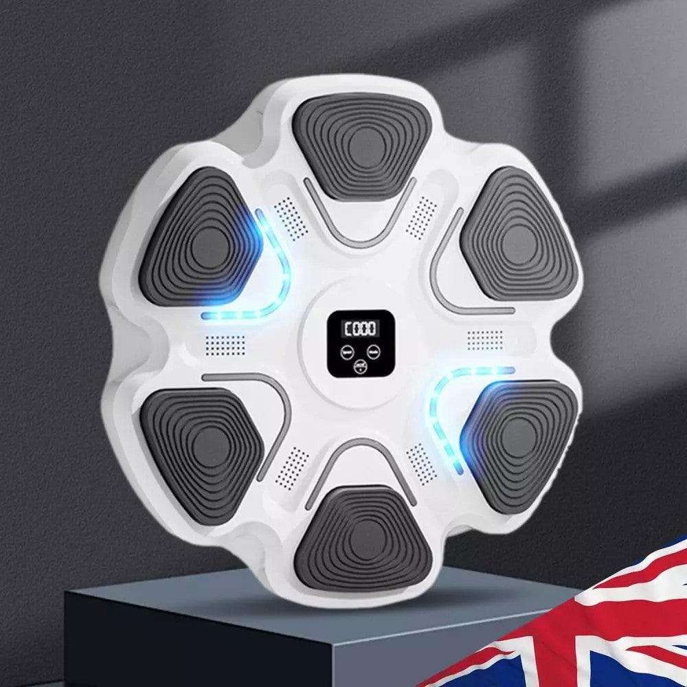 Aparat Box Cu Muzica, Montabil pe Perete, Flippy, Alb, Difuzor, Bluetooth, Iluminare LED, 38 x 27 x 32 cm, Manusi