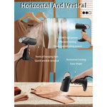 Aparat de Calcat Vertical Portabil cu Abur, Flippy, Putere 1500W, Rezervor Detasabil de 138ml, Priza, Functie Anti