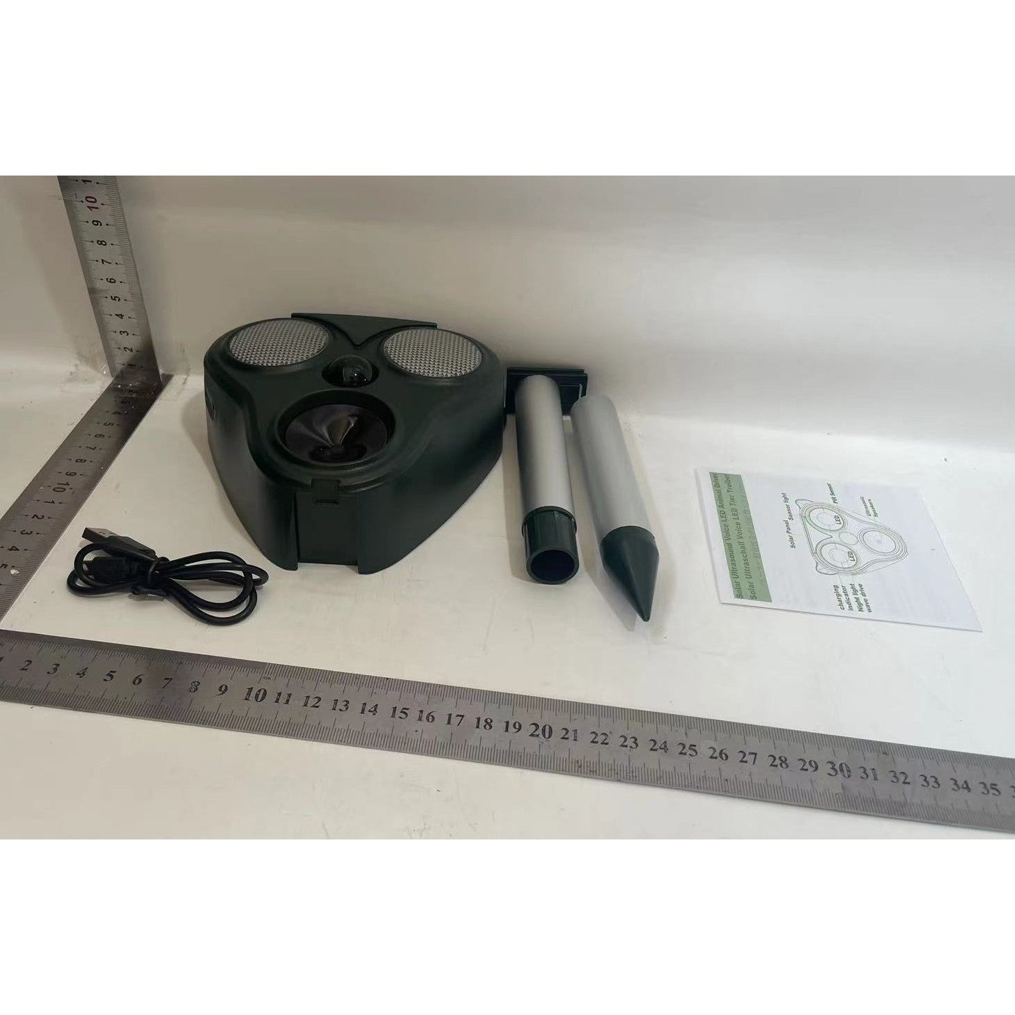 Aparat Solar LED cu Ultrasunete, Flippy, Repelent pentru Animale Mari si Mici, Lumina Rosie si Alba, Anti Rozatoare,