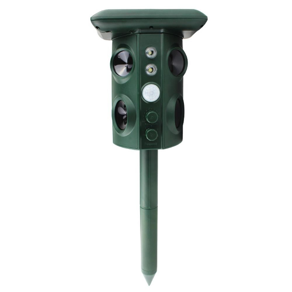 Aparat Solar LED cu Ultrasunete, Flippy, Repelent pentru Animale Mari si Mici, Lumina Rosie si Alba, Anti Rozatoare,