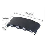 Aplica pentru Perete, Flippy, Interior/Exterior, Rezistenta la Umezeala, 8 W, Aluminiu, Negru, 22x8 cm