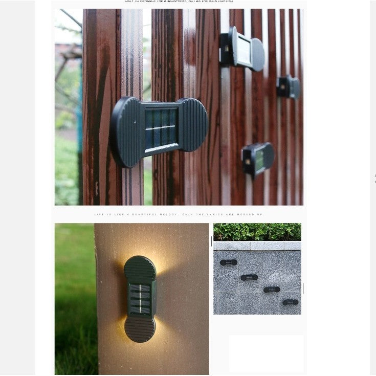 Aplica solara LED, Flippy, Set 4 Bucati, ABS/Policarbonat, rezistenta la apa IP65, 2 LED-uri SMD, pentru perete, scari,