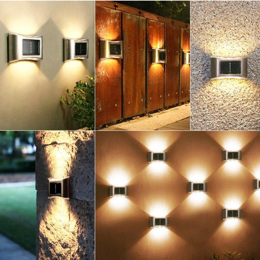 Aplica solara LED pentru Gradina, Flippy, Set 4 Bucati, ABS/Policarbonat, IP65, 6 LED-uri, pentru perete, trepte,