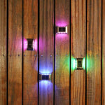 Aplica solara LED pentru Gradina, Flippy, Set 4 Bucati, ABS/Policarbonat, IP65, 6 LED-uri, pentru perete, trepte,