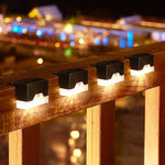 Aplica solara LED pentru Gradina, Flippy, Set 4 Bucati, ABS/Policarbonat, rezistenta la apa IP65, pentru trepte,