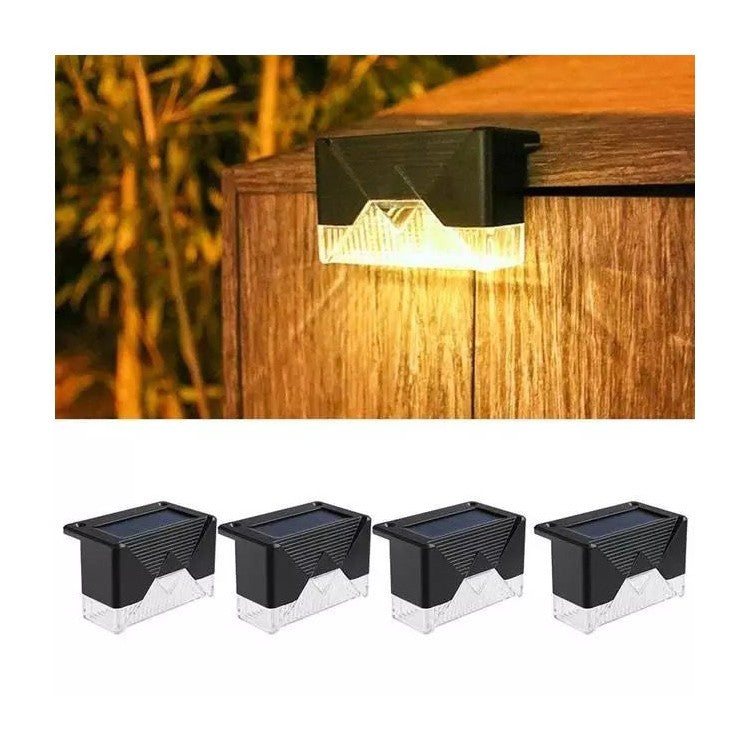Aplica solara LED pentru Gradina, Flippy, Set 4 Bucati, ABS/Policarbonat, rezistenta la apa IP65, pentru trepte,