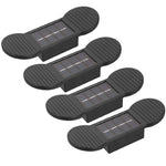 Aplica solara LED, Flippy, Set 4 Bucati, ABS/Policarbonat, rezistenta la apa IP65, 2 LED-uri SMD, pentru perete, scari,