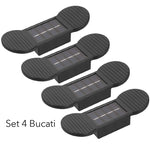 Aplica solara LED, Flippy, Set 4 Bucati, ABS/Policarbonat, rezistenta la apa IP65, 2 LED-uri SMD, pentru perete, scari,