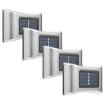 Aplica solara LED pentru Gradina, Flippy, Set 4 Bucati, ABS/Policarbonat, IP65, 6 LED-uri, pentru perete, trepte,