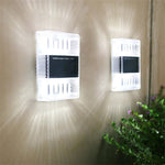 Aplica solara LED pentru Gradina, Flippy, Set 4 Bucati, ABS/Policarbonat, Rezistenta la apa IP65, pentru perete, 1.2V,