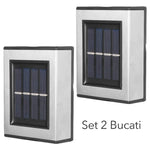 Aplica solara LED pentru Gradina, Flippy, Set 2 Bucati, ABS/Policarbonat, rezistenta la apa IP65, pentru trepte,