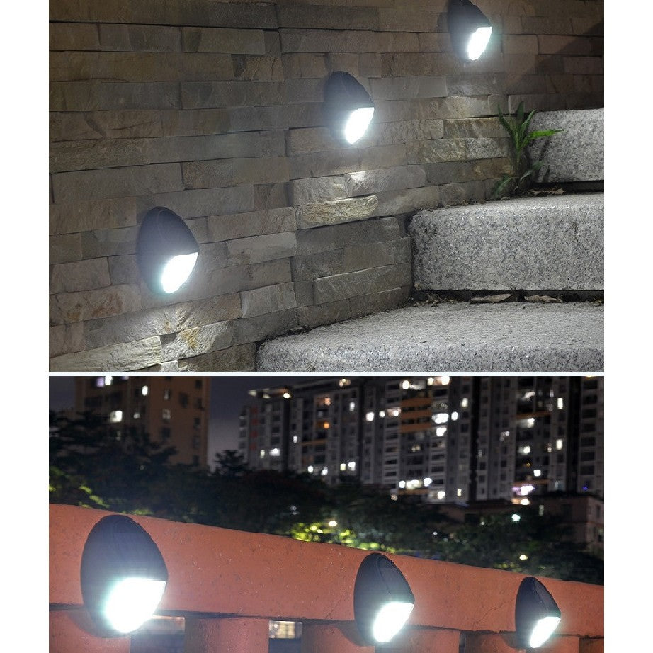 Aplica solara LED pentru perete Flippy, in forma ovala, 10 LED-uri, lumina puternica, IP65, 12 x 7.5 cm, 1.2 V, 300