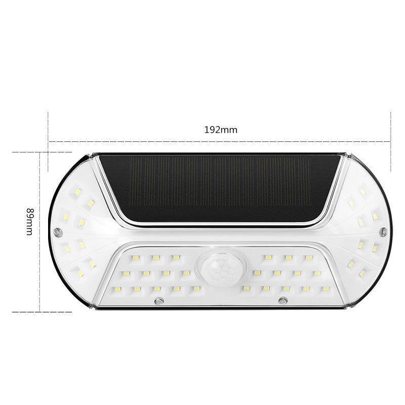 Aplica solara LED SMD pentru perete Flippy, cu senzor de miscare, dreptunghiulara, IP44, luminozitate mare 40 LED-uri,