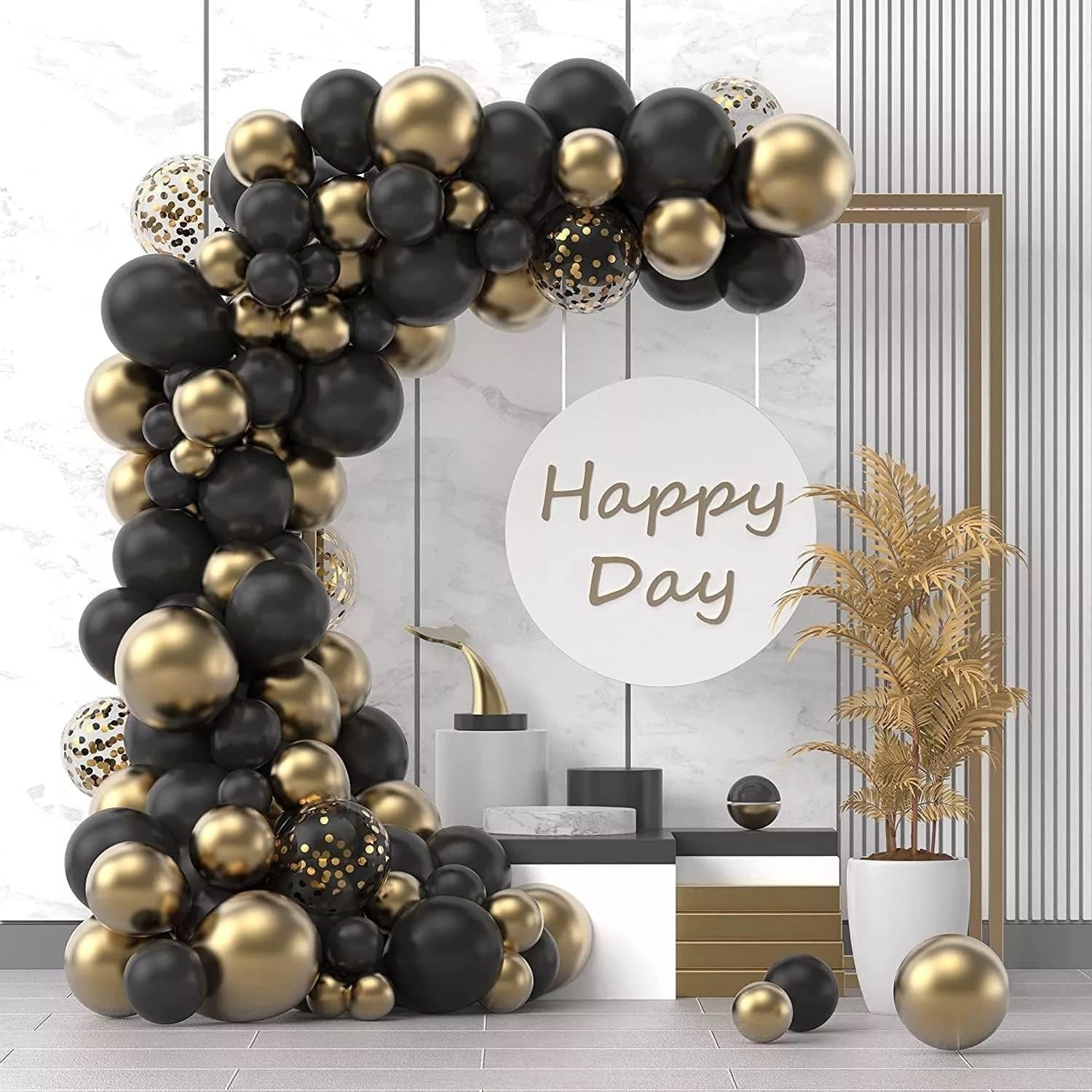 Baloane decorative pentru Nunta, Zi de Nastere, Evenimente, Flippy, Arcada Set din 107 baloane, din latex, baloane cu