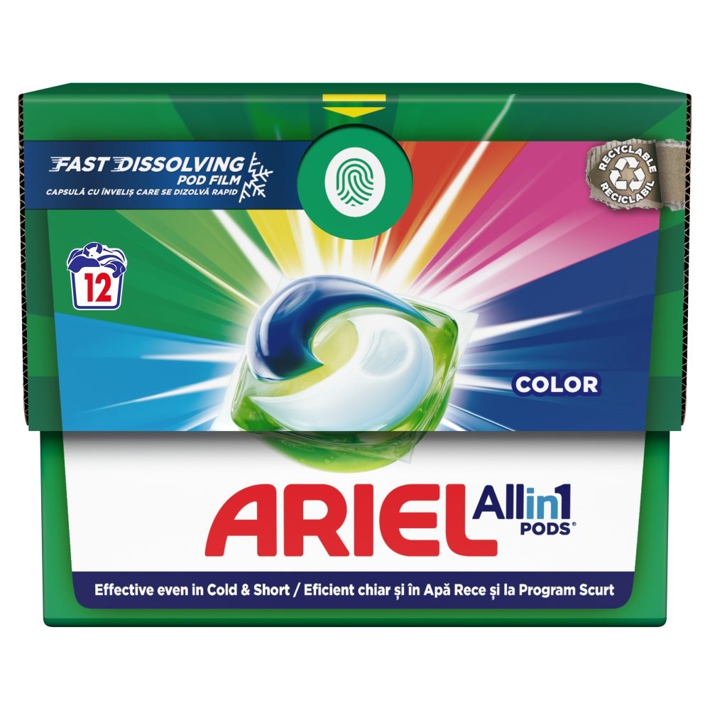 Ariel Detergent Capsule 12 buc All in 1 Pods Color