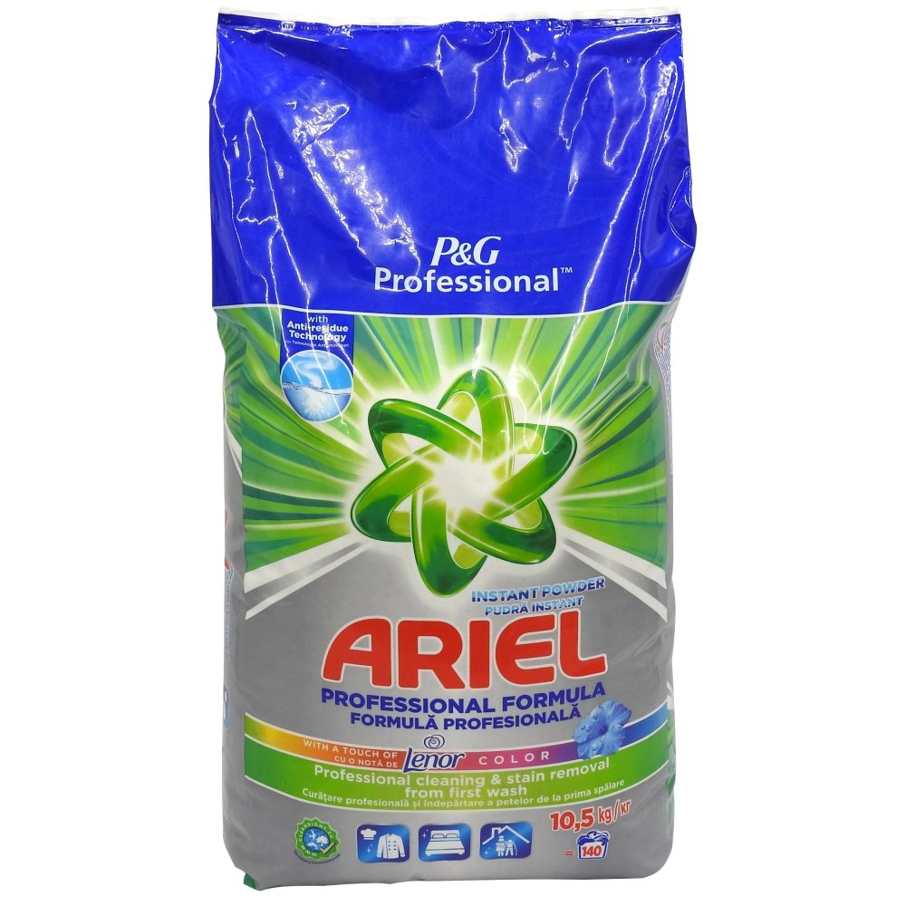 Detergent Automat pentru Rufe Colorate, Ariel, Lenor Color, 10.5 kg, 140 Spalari