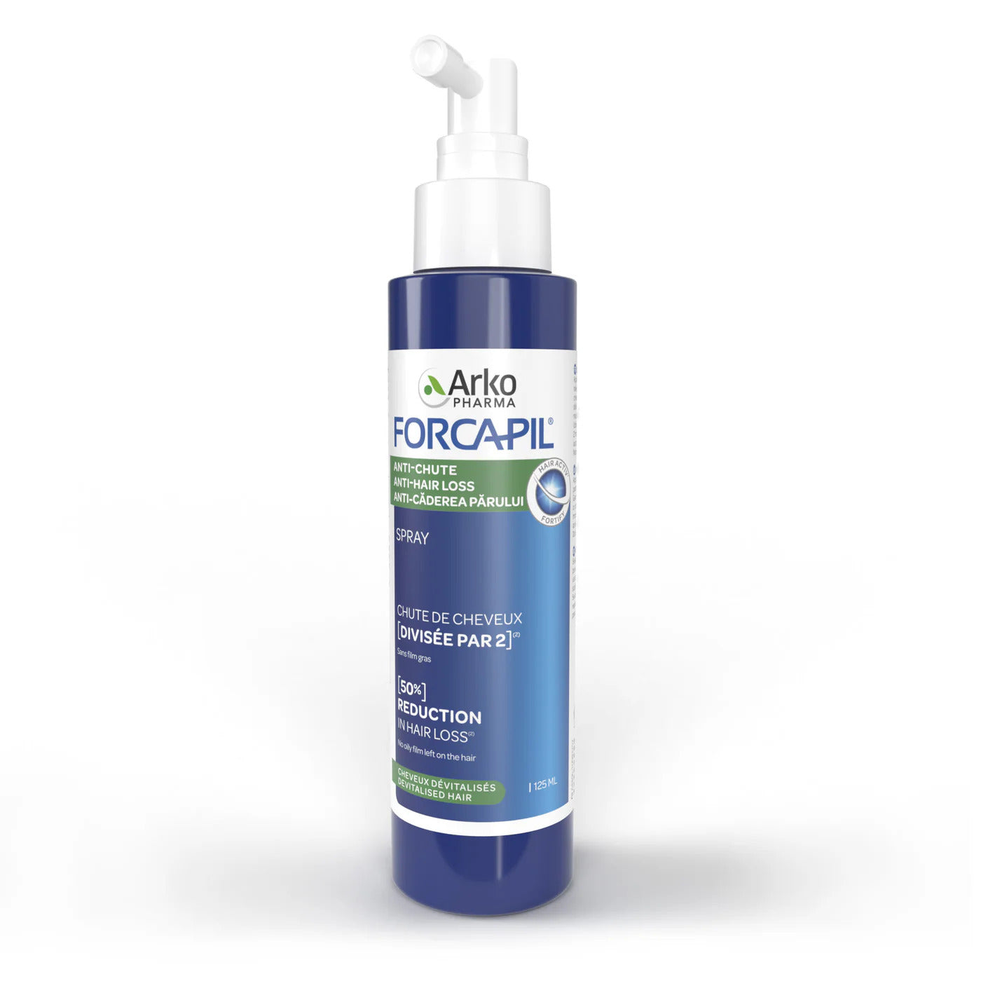 Arkopharma, Forcapil, Tratament cu spray pentru păr, Anti-căderea părului, 125 ml