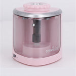 Ascutitoare Electrica Semi-Automata, Flippy, din Plastic, Baterii 2 x AA (neincluse), 6.5 x 6.5 x 7.5 cm, Roz