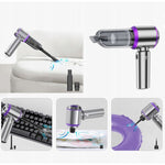 Aspirator Portabil Auto, Flippy, pentru Casa si Masina, 3 Viteze, Incarcator Tip-C cu Incarcare Rapida, Tub