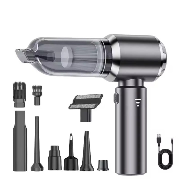 Aspirator Portabil Auto, Flippy, pentru Casa si Masina, 3 Viteze, Incarcator Tip-C cu Incarcare Rapida, Tub