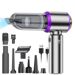 Aspirator Portabil Auto, Flippy, pentru Casa si Masina, 3 Viteze, Incarcator Tip-C cu Incarcare Rapida, Tub