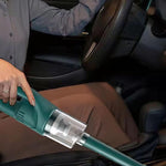 Aspirator Portabil fara Fir, Flippy, Incarcare USB, Pentru Casa si Masina, Autonomie 45 min, Verde