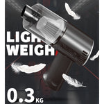 Aspirator Portabil Fara Fir, Flippy, Tip Pistol K7, Pentru Casa si Masina, Incarcare USB, Autonomie 30 Min, 36 x 17 cm,